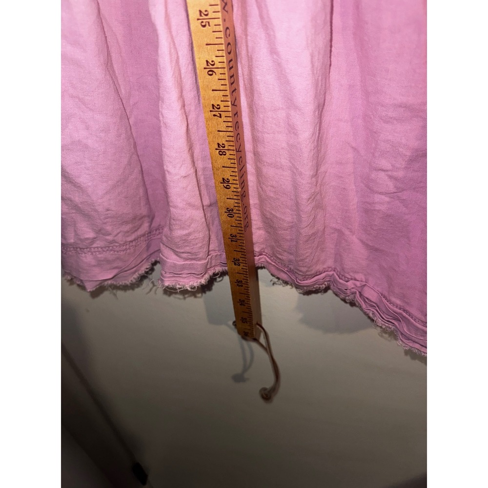 We The Free Pink Linen Moon City Tunic Top XL Boho Frayed Hem Boho - Picture 6 of 11